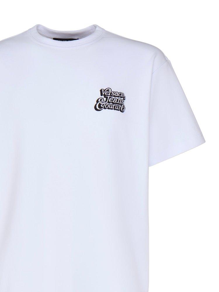 Versace Jeans Couture Cotton T-shirt With Retro Style Logo in White for Men  | Lyst