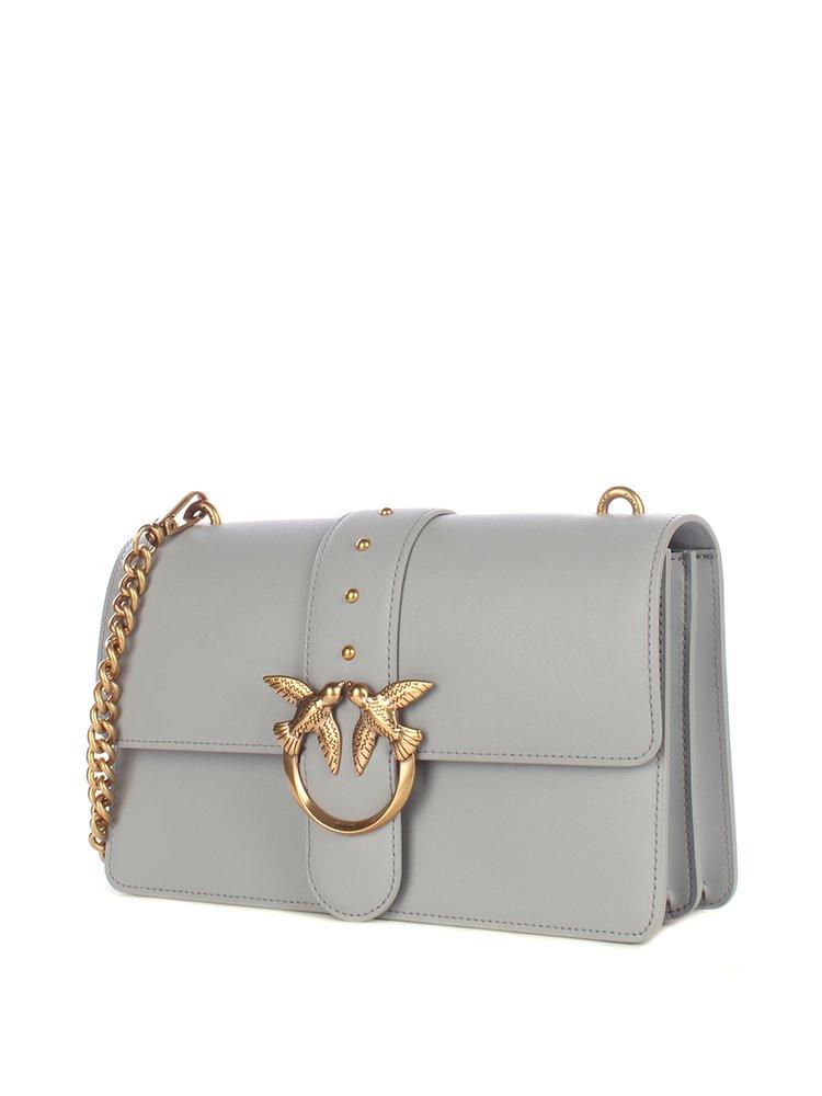 Pinko Love Icon Foldover Crossbody Bag in Grey Lyst Canada