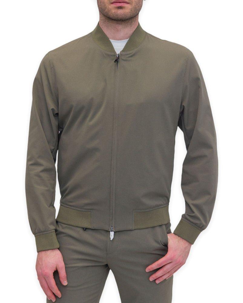BOSS by HUGO BOSS Zipped Bomber Jacket in Green for Men | Lyst
