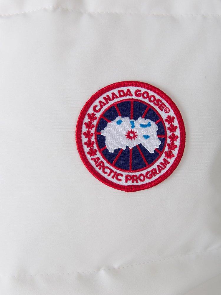 Canada Goose Logo Patch High-neck Gilet in White for Men | Lyst