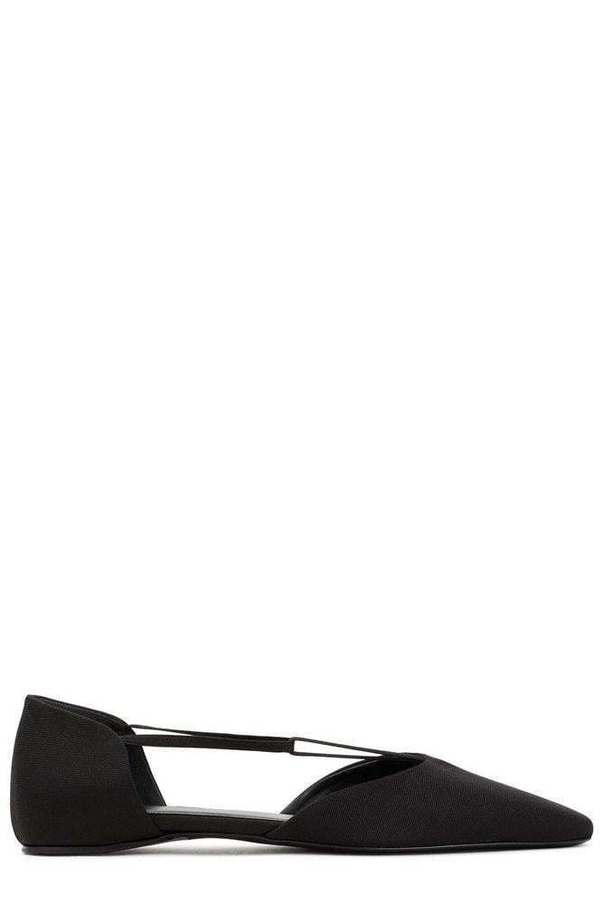 Totême T-strap Flat Shoes in Black | Lyst