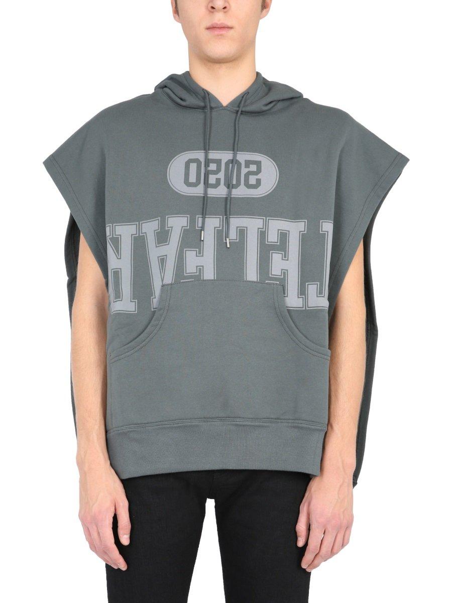 Telfar Logo Sleeveless Hoodie in Gray for Men | Lyst