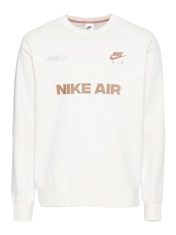 krab Isoleren Gedetailleerd Nike Air Brushed-back Fleece Crewneck Sweatshirt in White for Men | Lyst