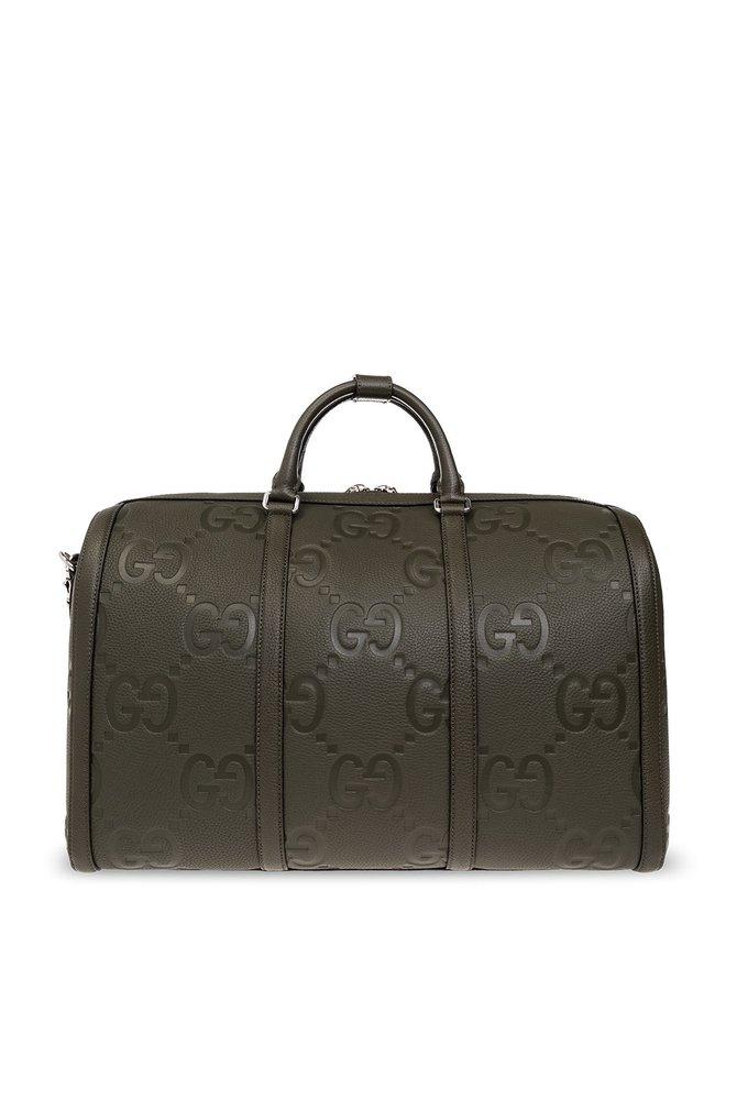 Jumbo GG mini duffle bag in black leather