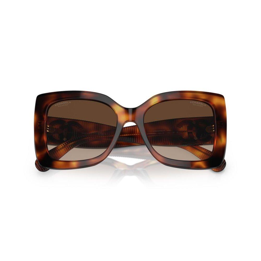 Chanel Square Frame Sunglasses in Brown