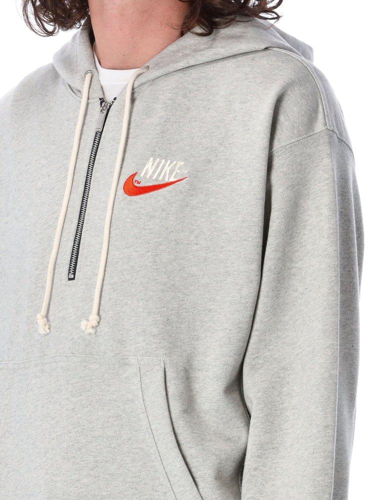 Nike Sportswear French Terry Drawstring Hoodie in Gray for Men | Lyst