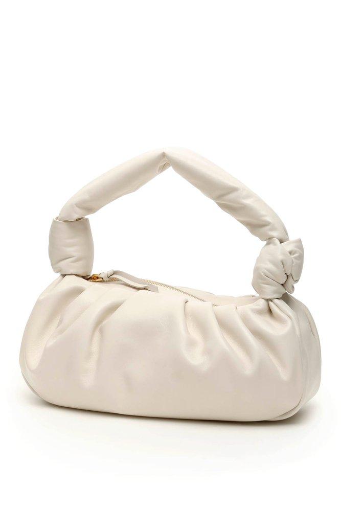 White Miu Miu Miu Solitaire Canvas Shoulder Bag