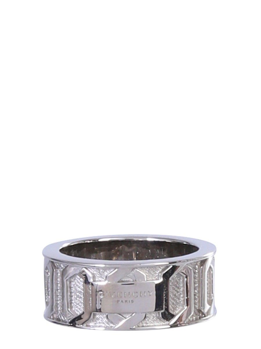 Givenchy Logo Engraved Chain Ring in Silver (Metallic) for Men - Lyst
