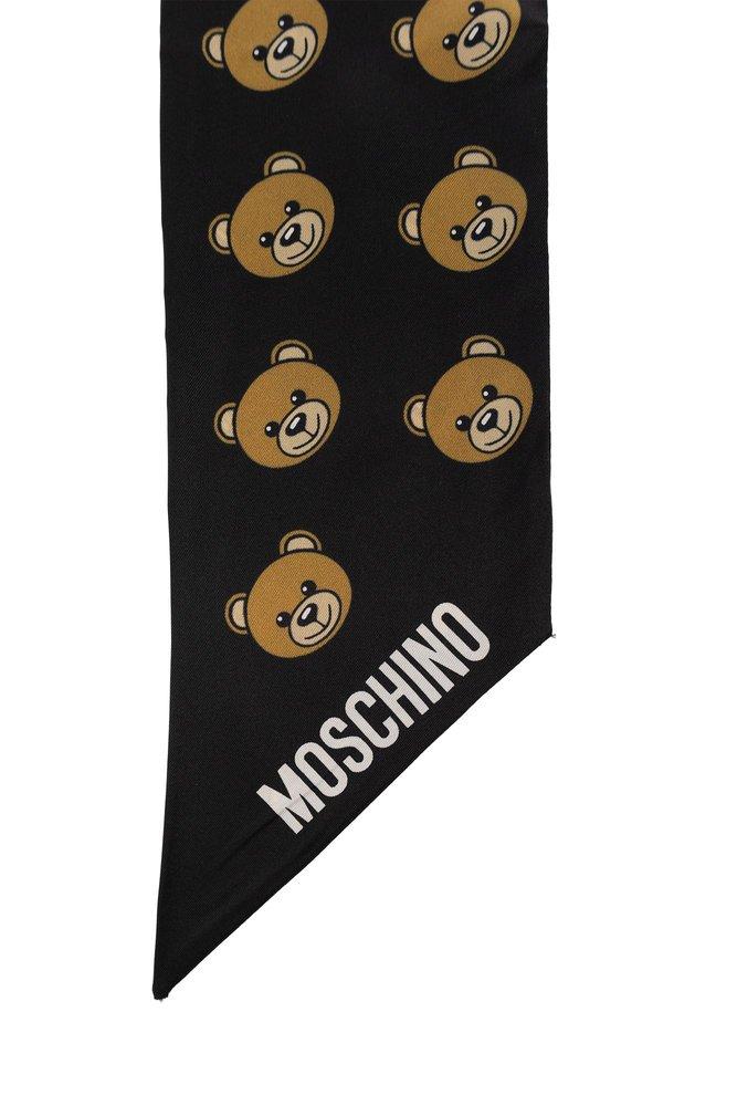 Moschino sequin teddy discount bear fringed wool scarf