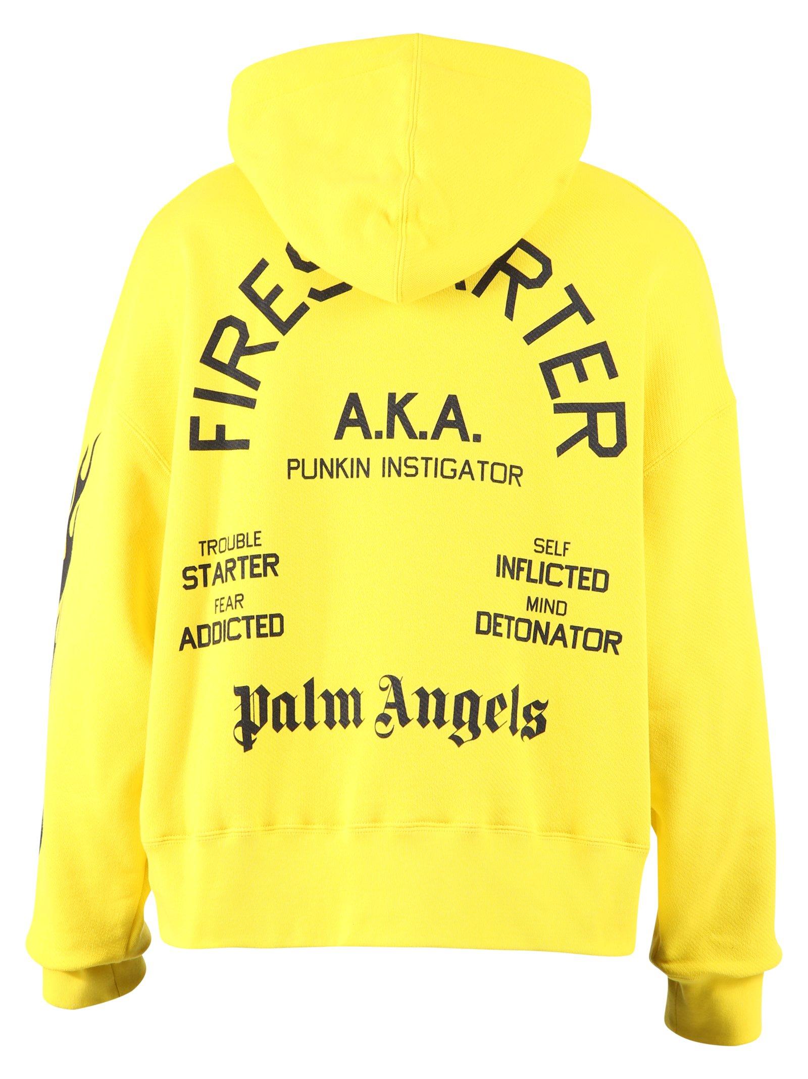 Palm Angels Burning Skeleton Print 