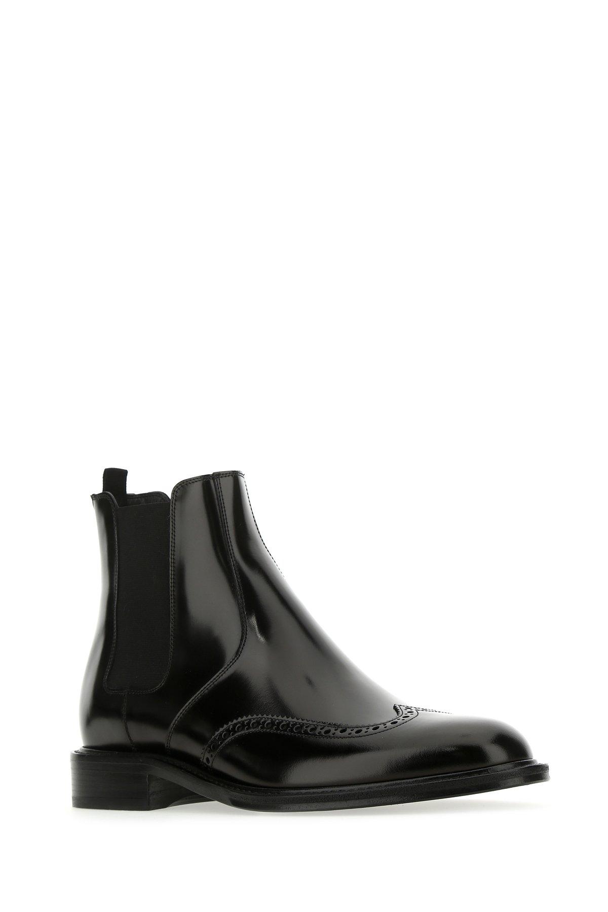 Saint Laurent Leather 'army' Chelsea Boots in Black for Men - Save 