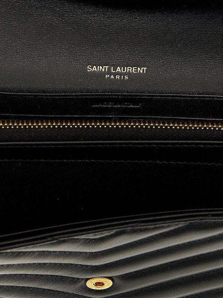 Saint Laurent Cassandre Logo Plaque Card Case - ShopStyle