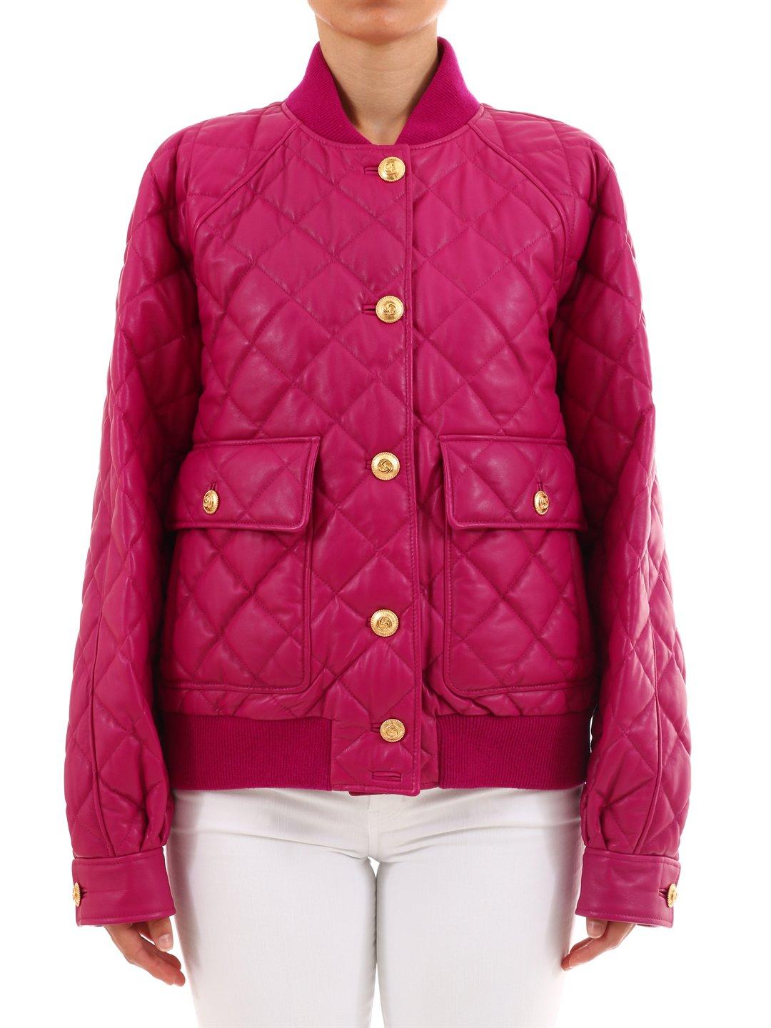 Gucci Quilted Bomber Jacket in Pink Lyst