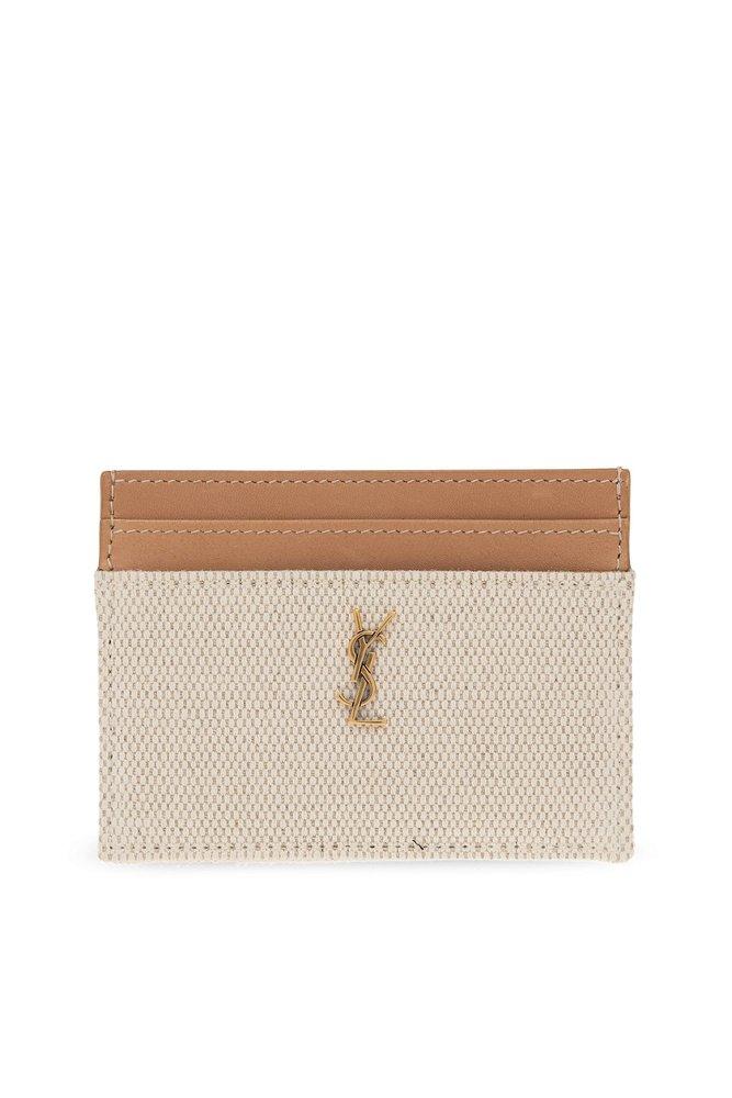 Saint Laurent Card Case With Logo in Natural