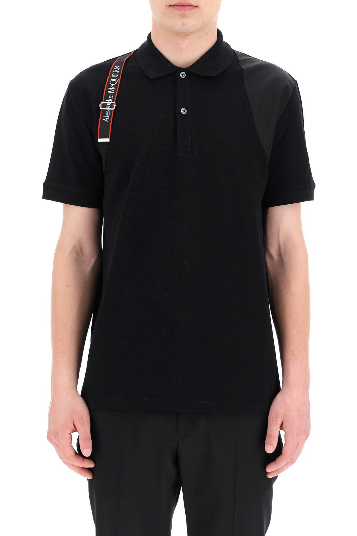 Alexander McQueen Harness Polo in Black 