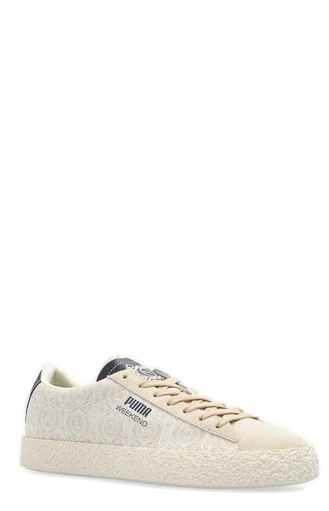 PUMA Round toe Lace up Sneakers in Natural for Men Lyst