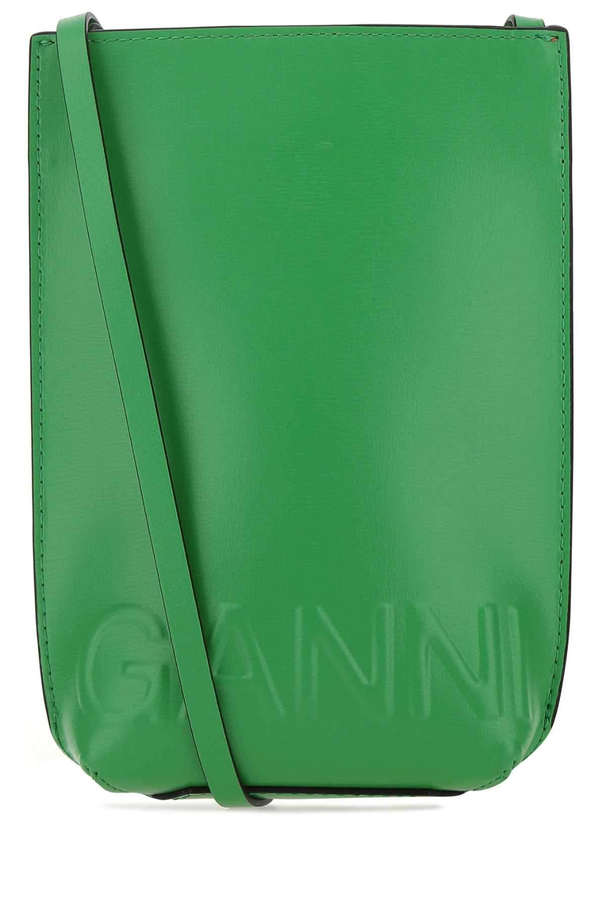 Ganni Logo Embossed Mini Crossbody Bag in Green Lyst