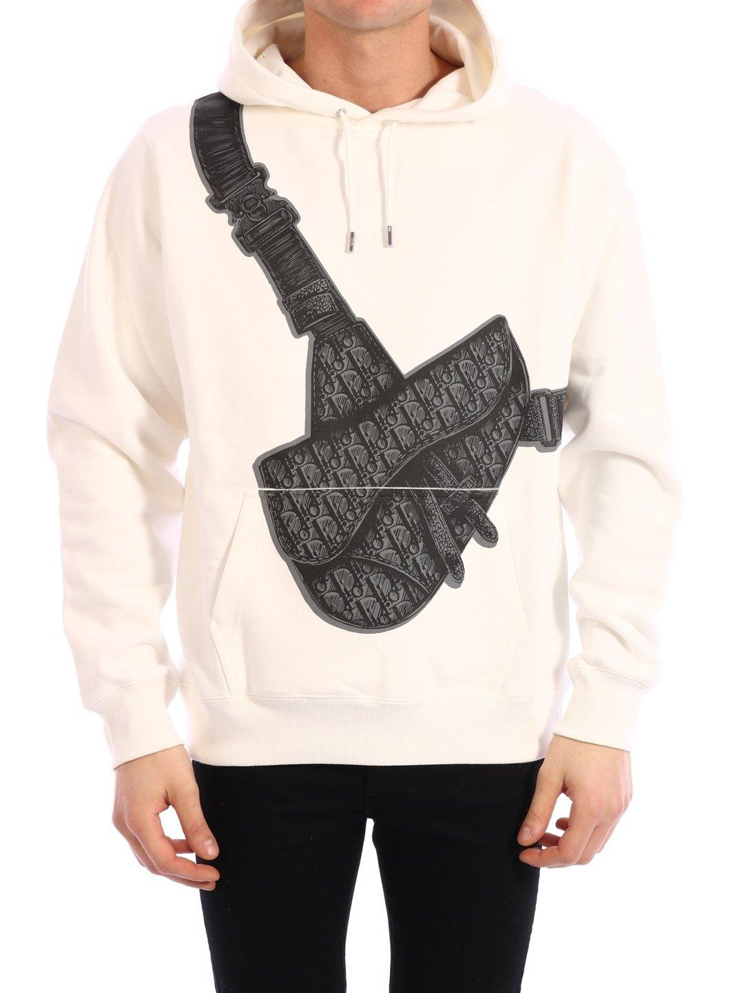 Dior Homme Saddle Bag Print Hoodie in White for Men Lyst Australia