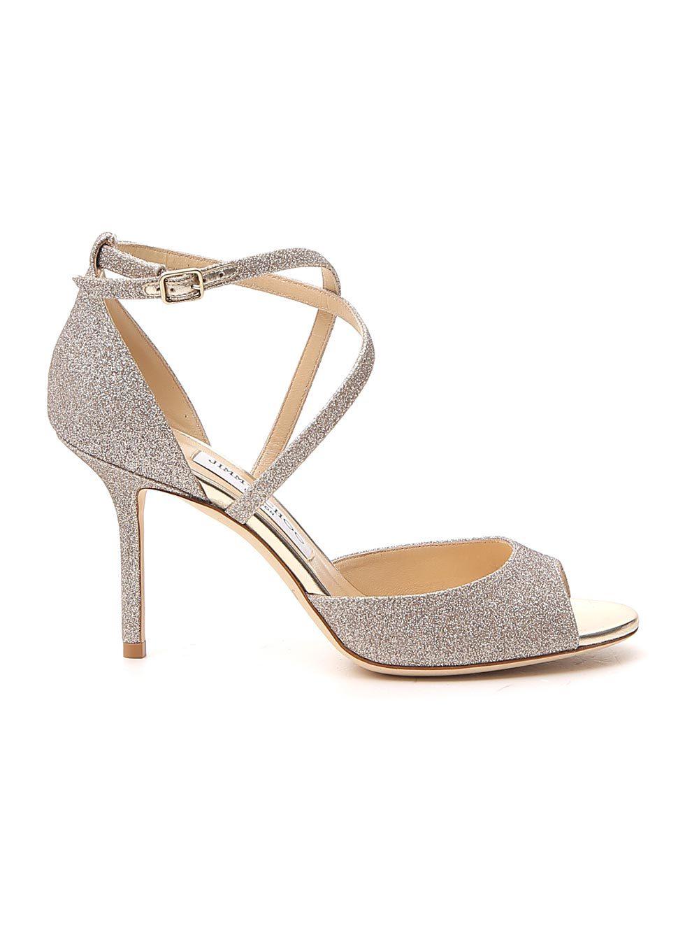 jimmy choo silver flat sandals