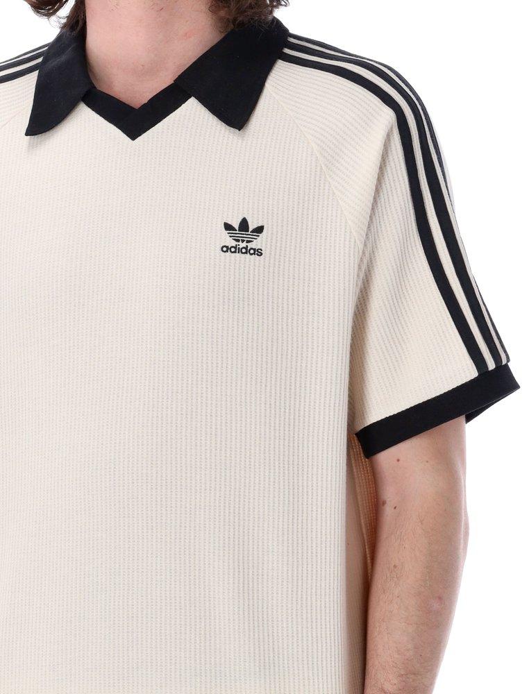 adidas Originals Adicolor Waffle Polo Shirt in Natural for Men | Lyst