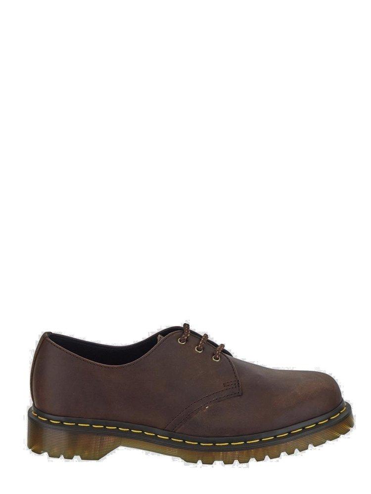 Dr. Martens Waxed Laced Oxford Low Boots in Brown for Men | Lyst