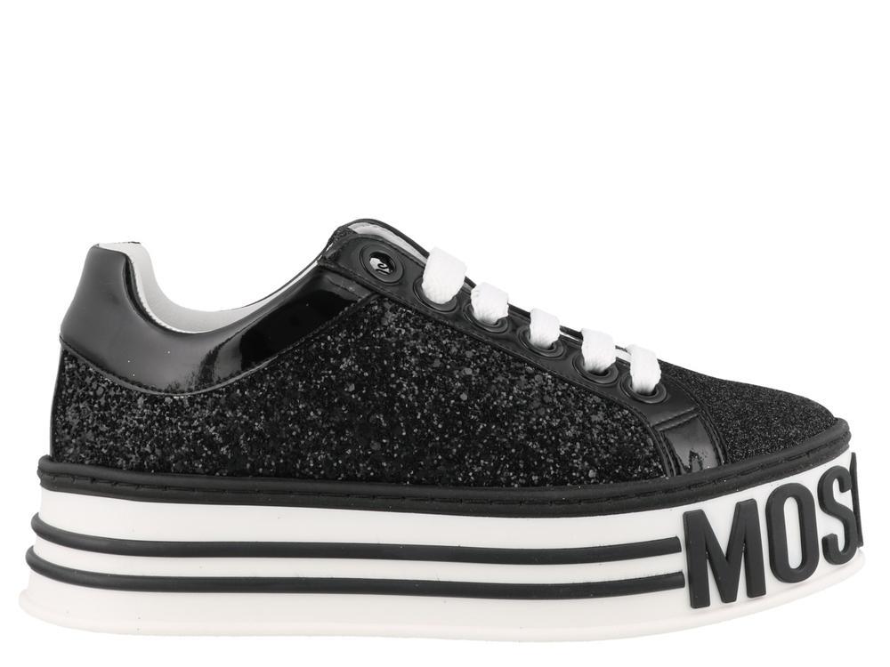 Moschino Logo Platform Sneakers in Black Lyst
