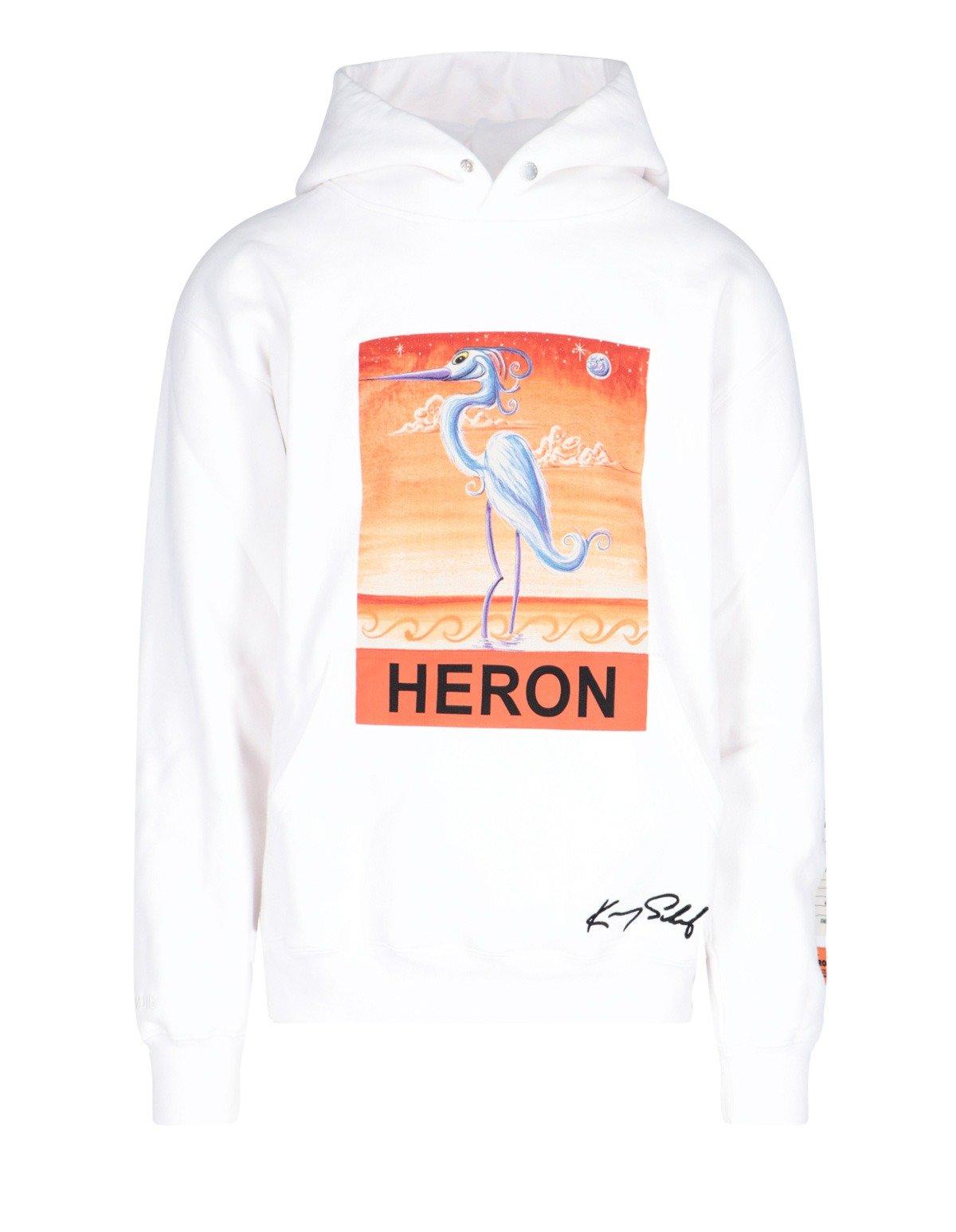 Heron Preston Swan Print Hoodie White for Men Lyst Canada