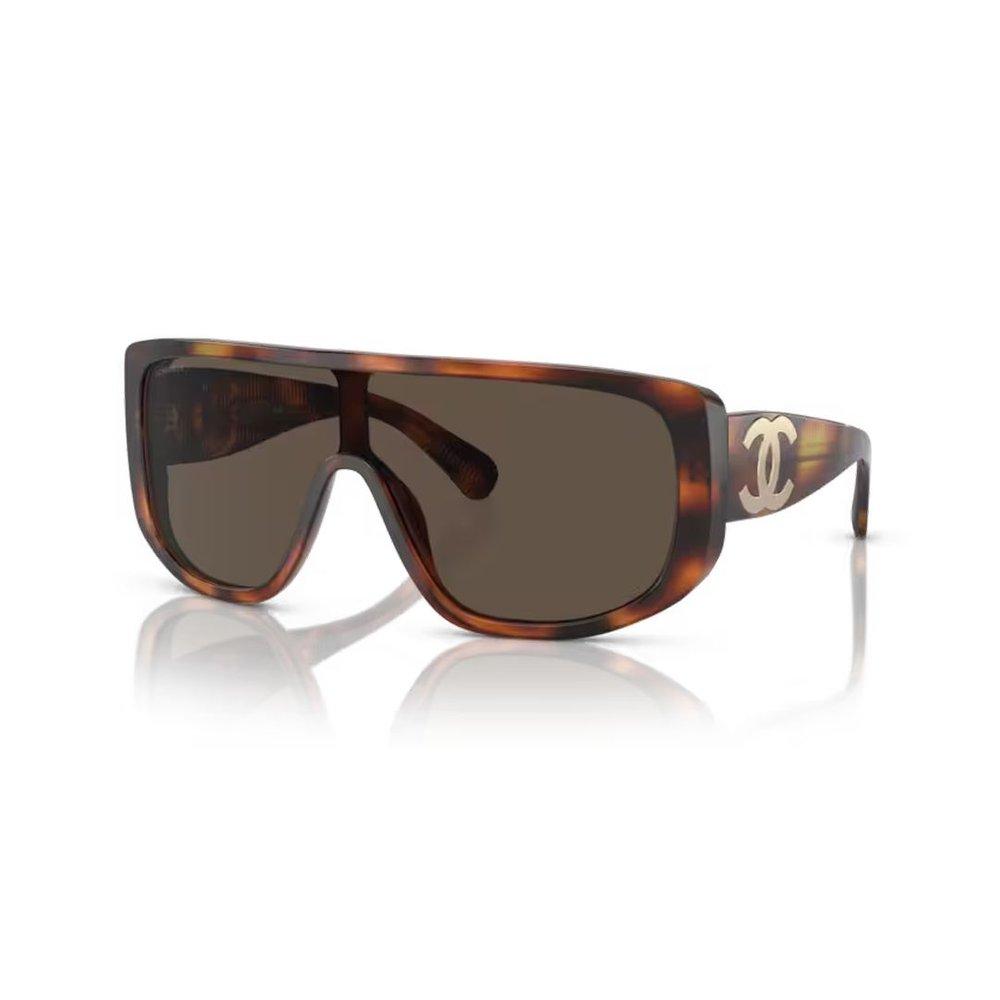 Chanel Shield Sunglasses in Brown