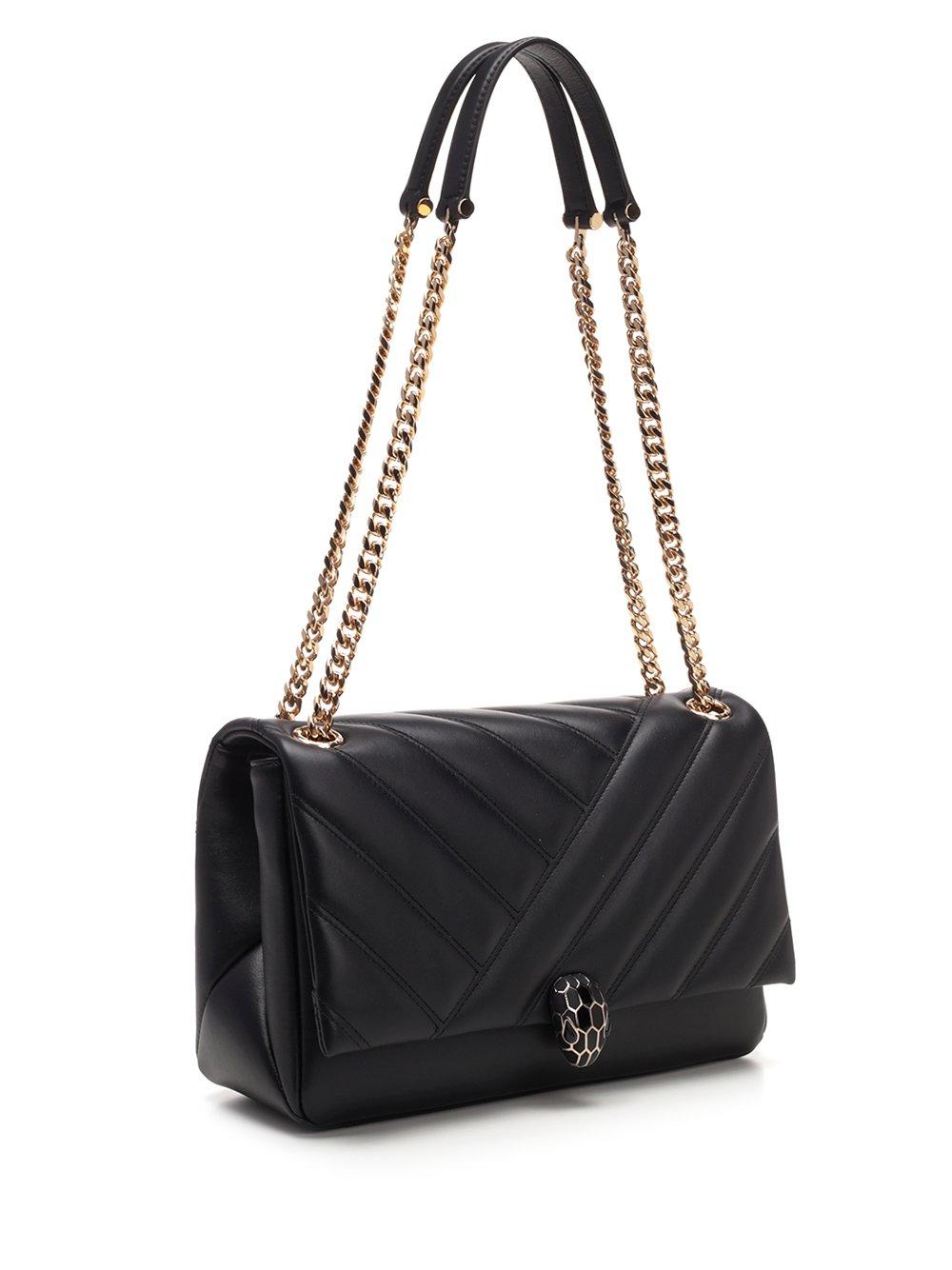 Bvlgari Serpenti Cabochon Shoulder Bag - Black Shoulder Bags, Handbags -  BUL54086