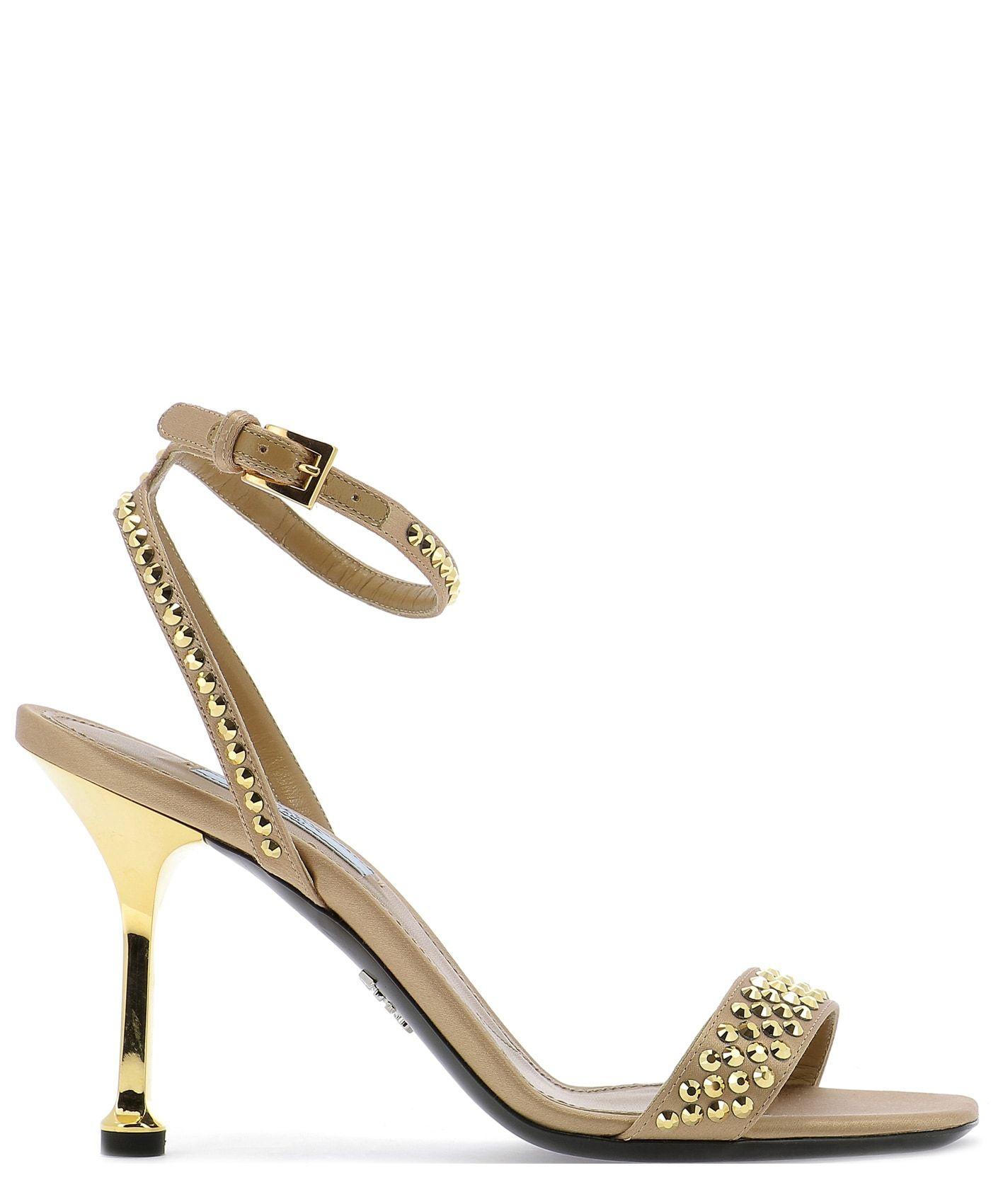 prada crystal embellished sandals