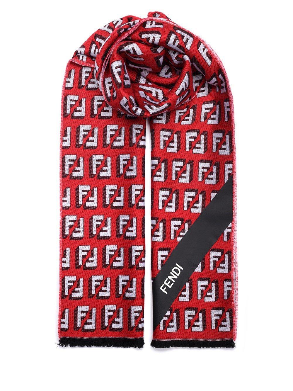 fendi red scarf