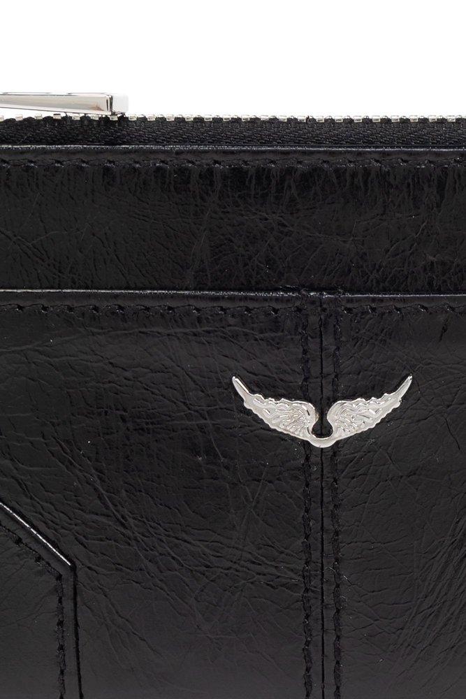 Zadig & Voltaire Sunny Zipped Card Holder in Black | Lyst