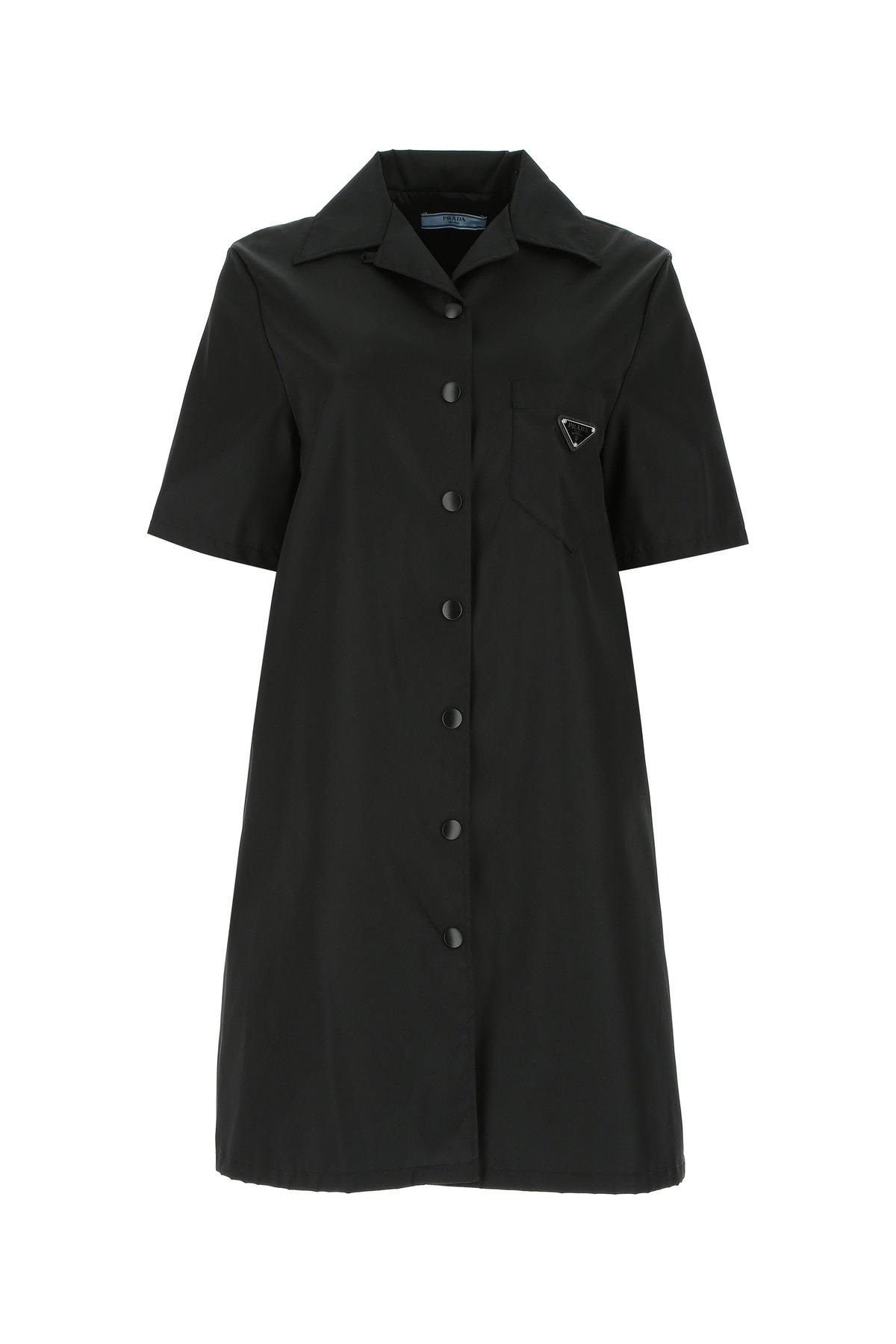 prada logo shirt dress