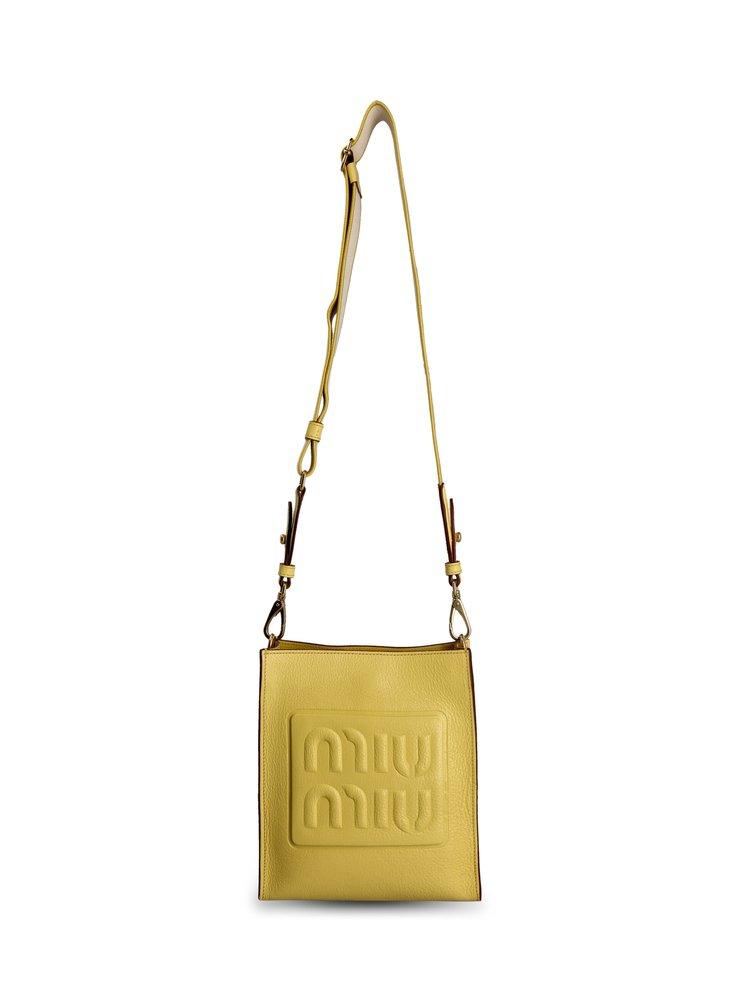 Miu Miu logo-embossed Nappa Leather Shoulder Bag - Farfetch