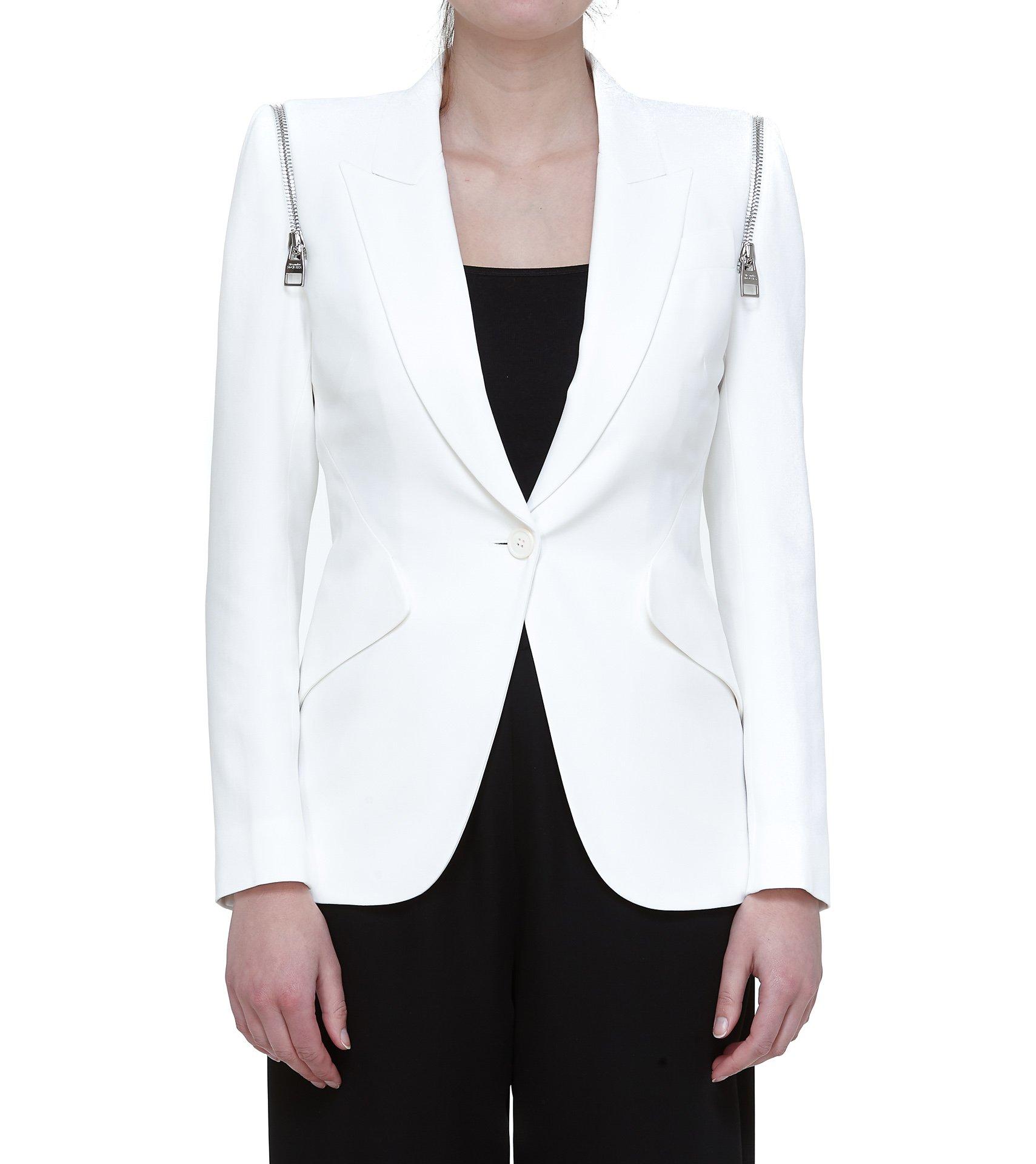 alexander mcqueen leaf crepe jacket