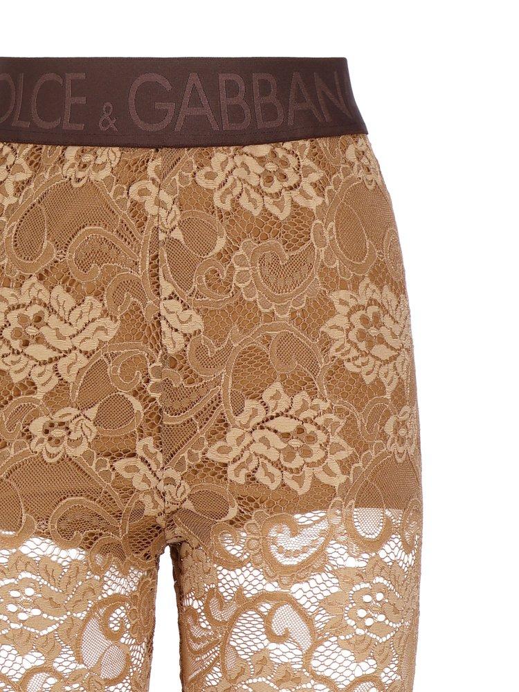 Womens Dolce & Gabbana multi Logo Waistband Short Leggings