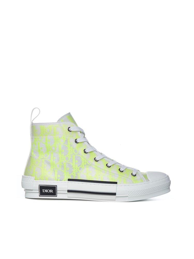 Dior B23 High Top Sneakers in Yellow for Men | Lyst