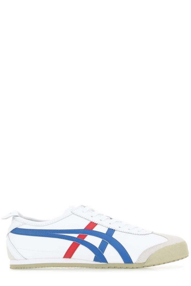 Onitsuka Tiger Logo Patch Lace-up Sneakers in Blue | Lyst