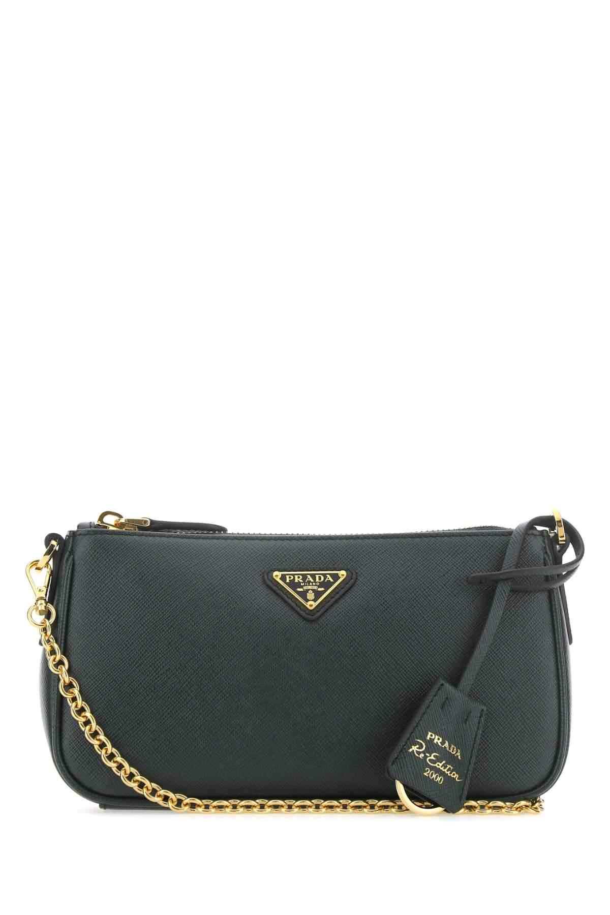 Prada Bottle Green Leather Re-edition 2000 Shoulder Bag Nd Prada Bottle Green Leather Re-edition 2000 Shoulder Bag Nd