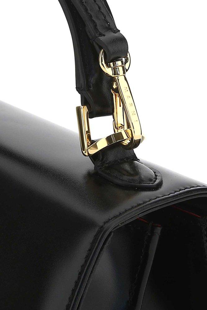 Marni Black Mini Trunk Shoulder Bag In Zn99n Black