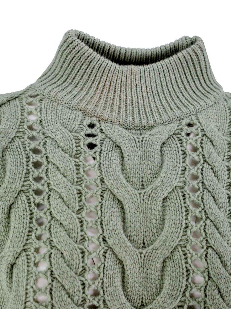 yoke 3G Inside-Out Cable Mock Neck Knit | www.jarussi.com.br