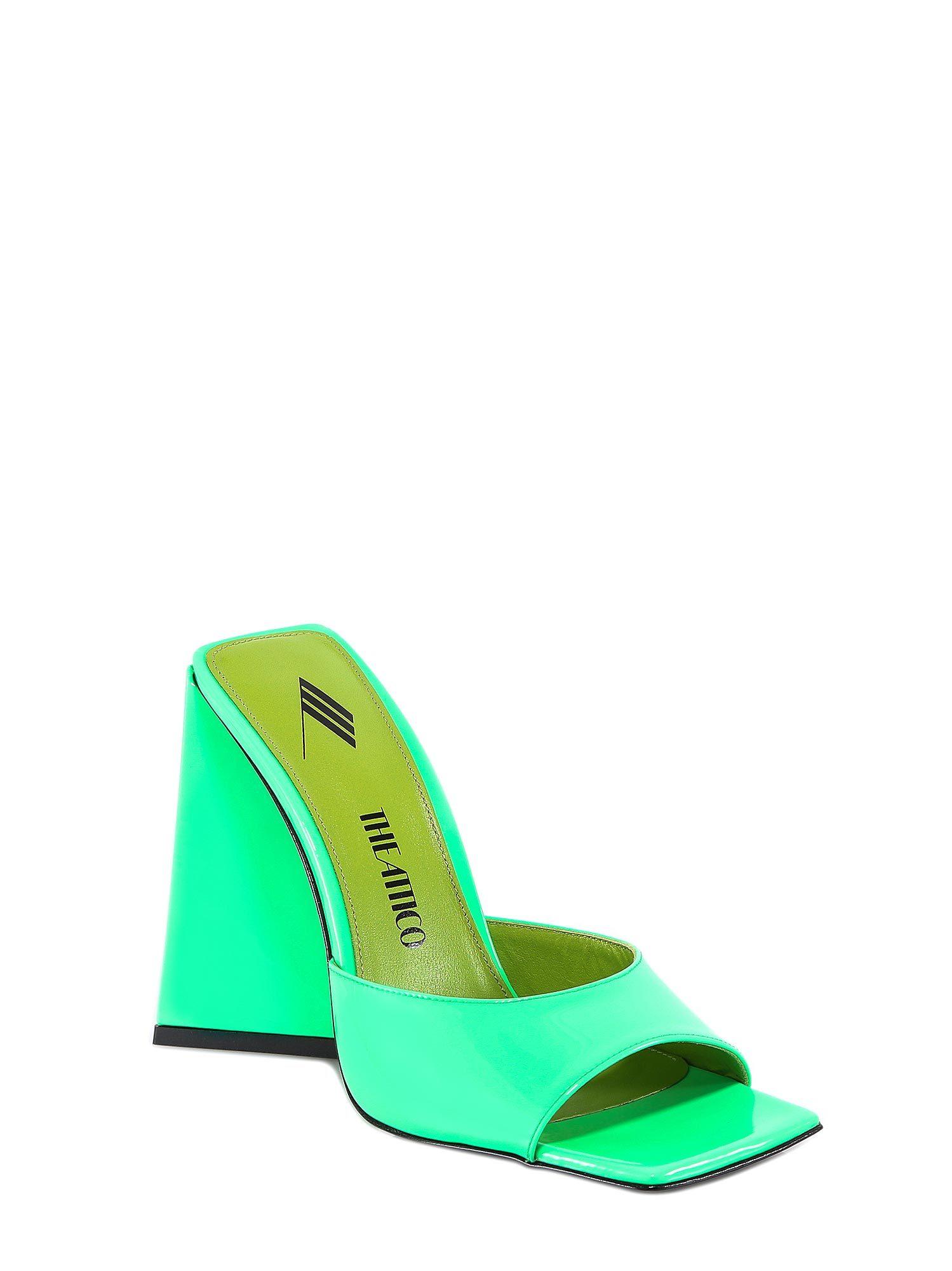 The Attico Leather Devon Heeled Mules 