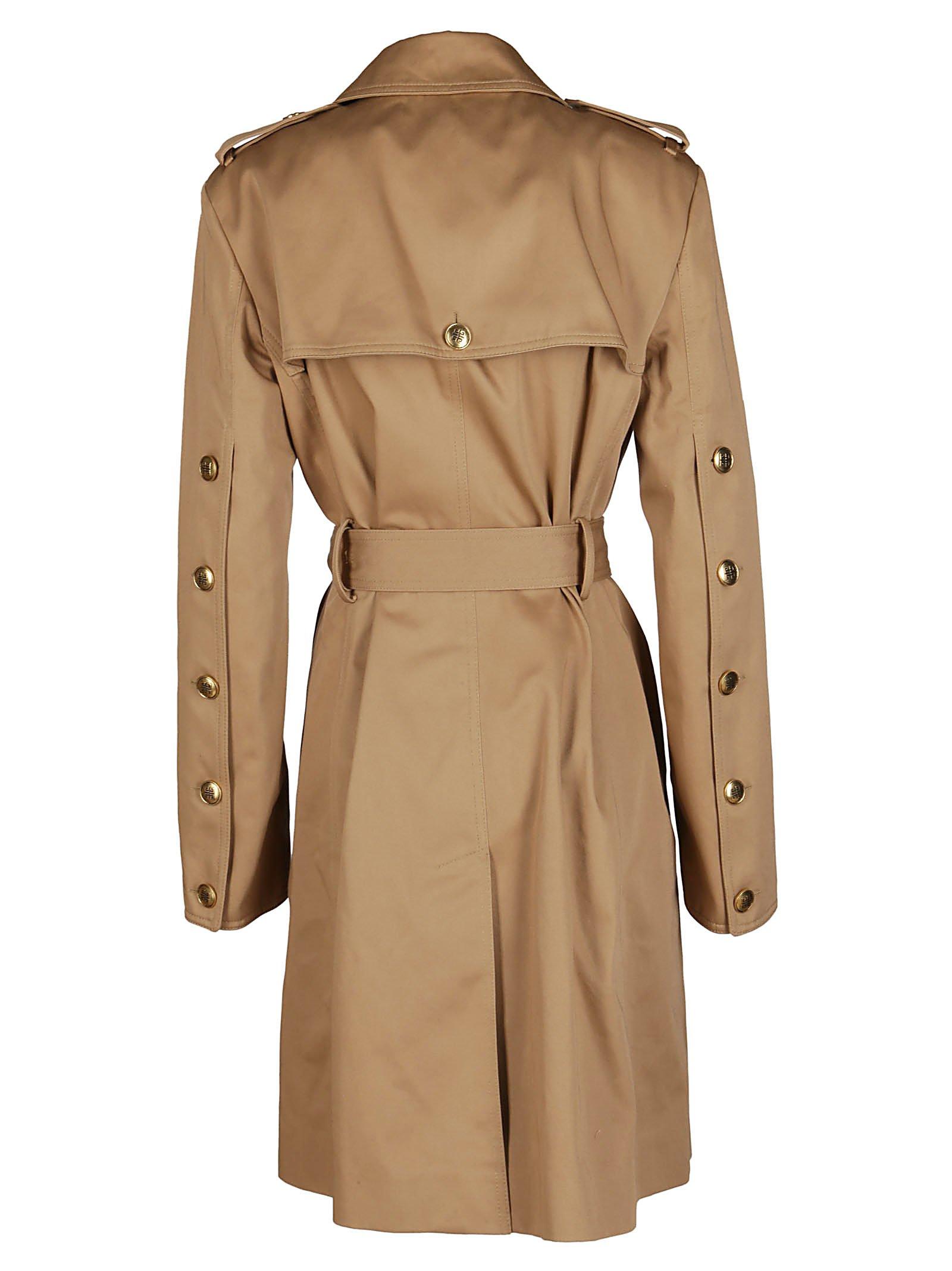 Givenchy Cotton Double-breasted Belted Trench Coat in Brown - Lyst