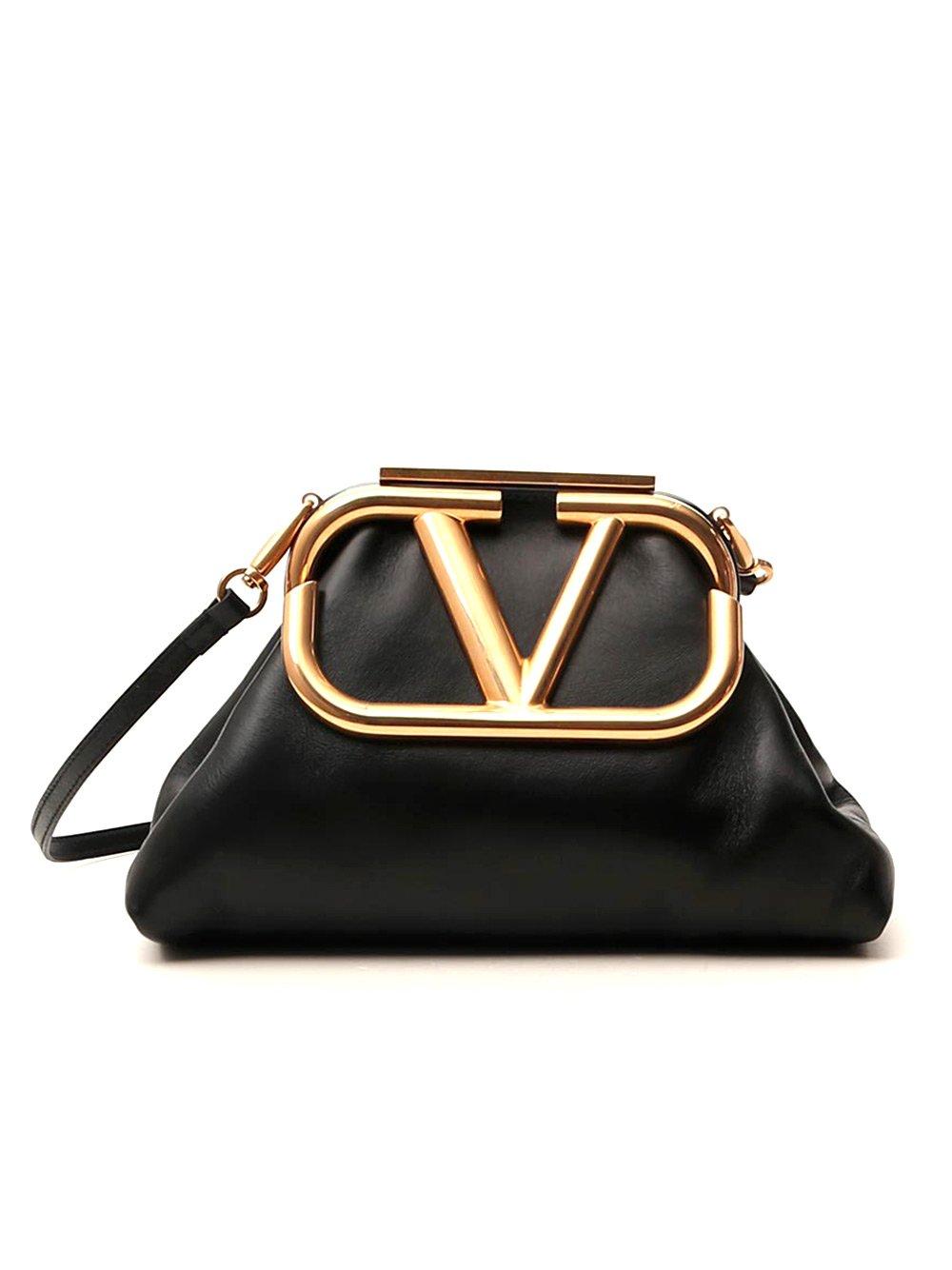 Valentino Leather Supervee Clutch Bag in Black - Lyst
