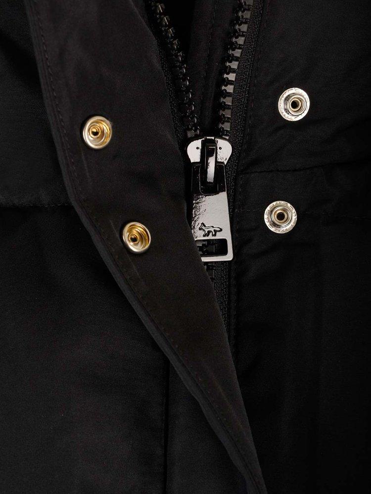 Maison Kitsuné Fox Head Patch Down Jacket in Black | Lyst
