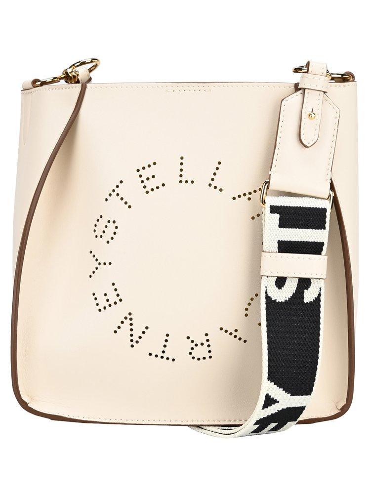Stella McCartney Logo Mini Crossbody Bag in Natural | Lyst