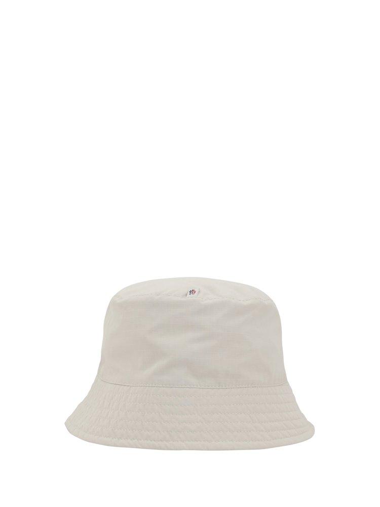 ハット MONCLER Logo patch bucket hat White Moncler Men's Logo Patch Bucket Hat | Neiman Marcus