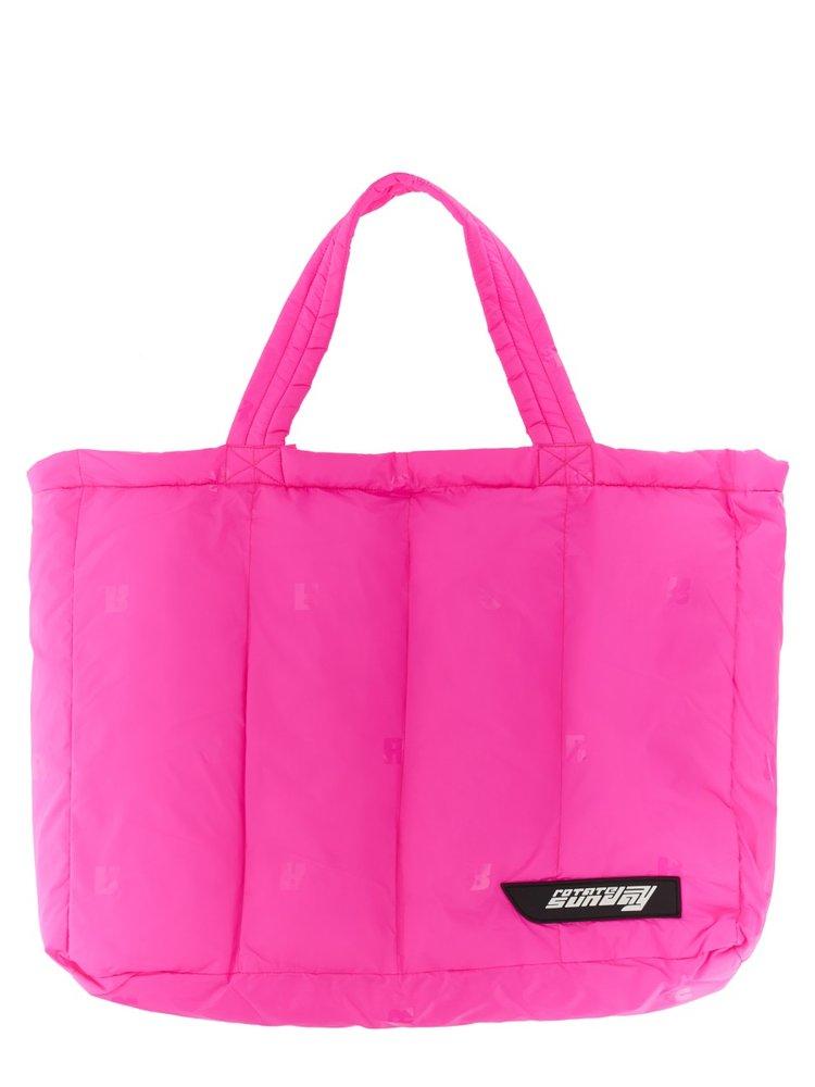 Rotate Birger Christensen logo-print Puffer Tote Bag - Pink