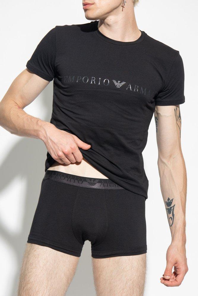 Emporio Armani T-shirt And Boxers Set in Black for Men | Lyst