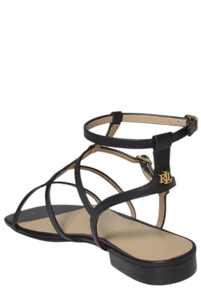 Ralph Lauren Everley Gladiator Sandals in Black | Lyst